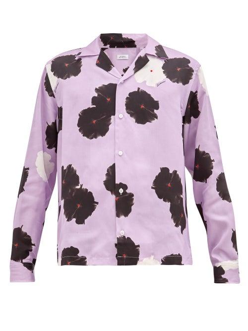 Matchesfashion.com Saturdays Nyc - Marco Moonflower-print Lyocell Shirt - Mens - Purple Multi