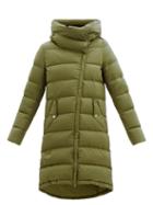 Matchesfashion.com Herno - Nuage Funnel-neck Quilted Down Hooded Coat - Womens - Khaki
