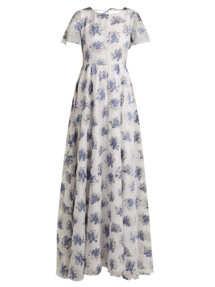 Athena Procopiou In The Hills Floral-jacquard Dress