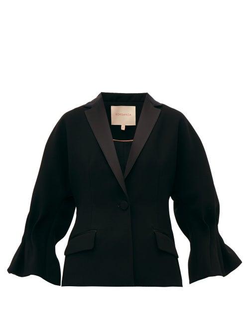 Matchesfashion.com Roksanda - Lora Cady Single Breasted Crepe Blazer - Womens - Black