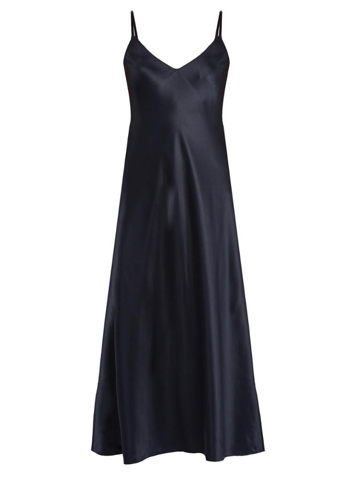 Helmut Lang Ruffled-back Silk-satin Cami Dress