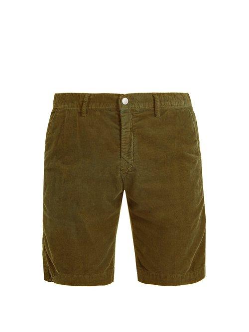 Matchesfashion.com Massimo Alba - Straight Leg Cotton Corduroy Shorts - Mens - Green