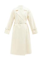 Jil Sander - Belted Canvas Trench Coat - Womens - Ivory