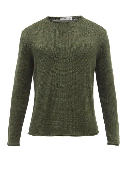 Inis Mein - Open-gauge Alpaca-blend Sweater - Mens - Khaki