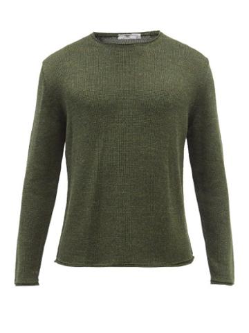 Inis Mein - Open-gauge Alpaca-blend Sweater - Mens - Khaki