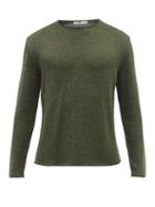 Inis Mein - Open-gauge Alpaca-blend Sweater - Mens - Khaki