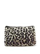 Ganni - Leopard-print Organic-cotton Wash Bag - Womens - Leopard