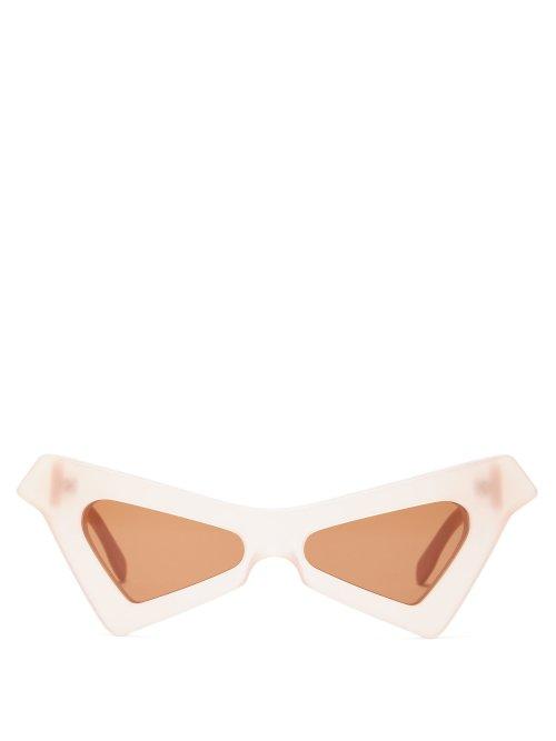 Matchesfashion.com Marni - Spy Cat Eye Acetate Sunglasses - Womens - Light Pink