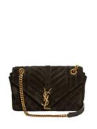 Saint Laurent Monogram Classic Quilted-suede Cross-body Bag
