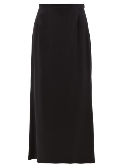 Matchesfashion.com La Collection - Aphrodite Silk-satin Slip Skirt - Womens - Black