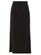 Matchesfashion.com La Collection - Aphrodite Silk-satin Slip Skirt - Womens - Black