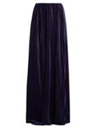 Marco De Vincenzo Wide-leg Pleated-velvet Trousers