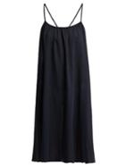 Matchesfashion.com Loup Charmant - Racer Back Cotton Slip Dress - Womens - Navy