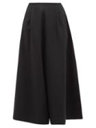 Roksanda - Nikkai Wool-blend Crepe Wide-leg Trousers - Womens - Black