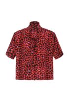 Matchesfashion.com Marni - Small Kisses-print Crepe Shirt - Womens - Black Print
