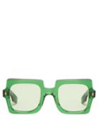 Matchesfashion.com Jacques Marie Mage - Squeeze Square Acetate Sunglasses - Womens - Green