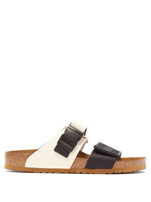 Matchesfashion.com Rick Owens - X Birkenstock Arizona Leather Sandals - Mens - Black White