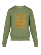 Matchesfashion.com Loewe - Anagram Cotton Jersey Sweatshirt - Mens - Khaki