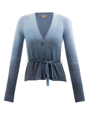 Brock Collection - Samira Belted Dip-dyed Cashmere Cardigan - Womens - Blue