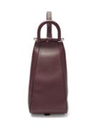 Ladies Bags Jw Anderson - Wedge Small Leather Shoulder Bag - Womens - Burgundy