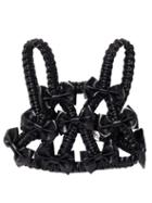 Matchesfashion.com Noir Kei Ninomiya - Bow-trimmed Faux-leather Harness Top - Womens - Black