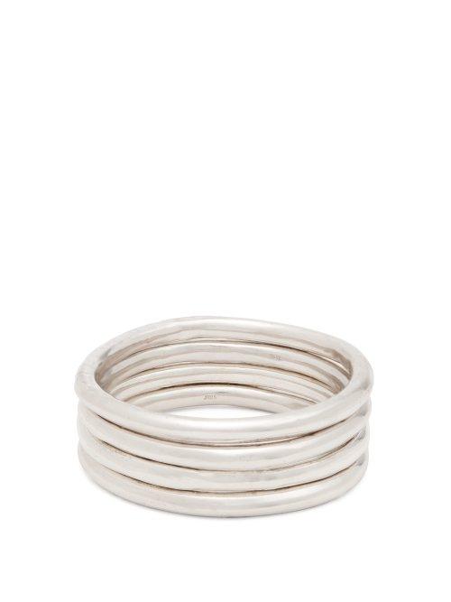 Matchesfashion.com Sonia Boyajian - Sunshine Set Of Four Bangles - Womens - Silver