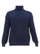 Matchesfashion.com Sease - Dinghy Reversible Ribbed Cashmere Sweater - Mens - Navy Multi