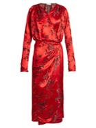 Attico Victoria Oriental-jacquard Midi Dress