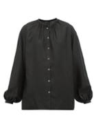 Matchesfashion.com Joseph - Bowell Balloon-sleeved Silk Blouse - Womens - Black