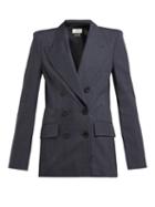 Matchesfashion.com Isabel Marant Toile - Iliane Double Breasted Checked Blazer - Womens - Navy