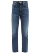 Matchesfashion.com Re/done - 70s Ultra High Rise Stove Pipe Straight-leg Jeans - Womens - Denim
