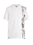 Oamc Tropic-print Panel Cotton T-shirt