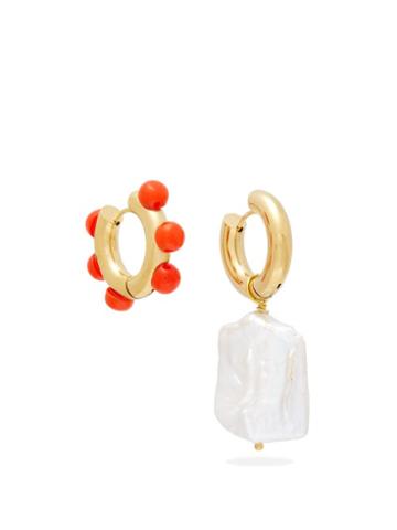 Matchesfashion.com Timeless Pearly - Mismatched Baroque Pearl & Gold-plated Earrings - Womens - Pearl