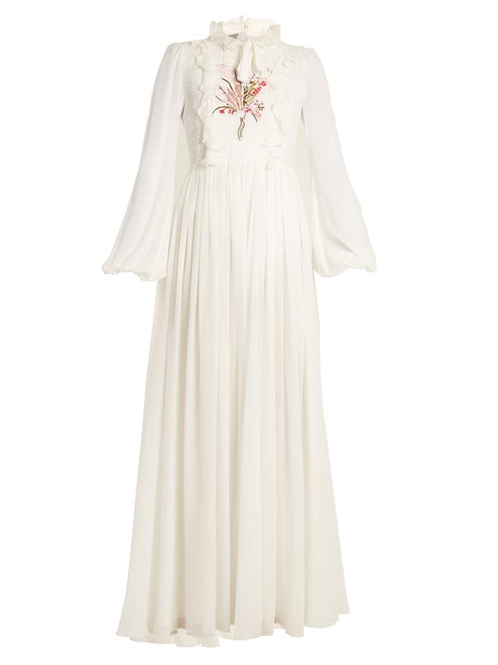 Giambattista Valli Embroidered Silk-georgette Gown