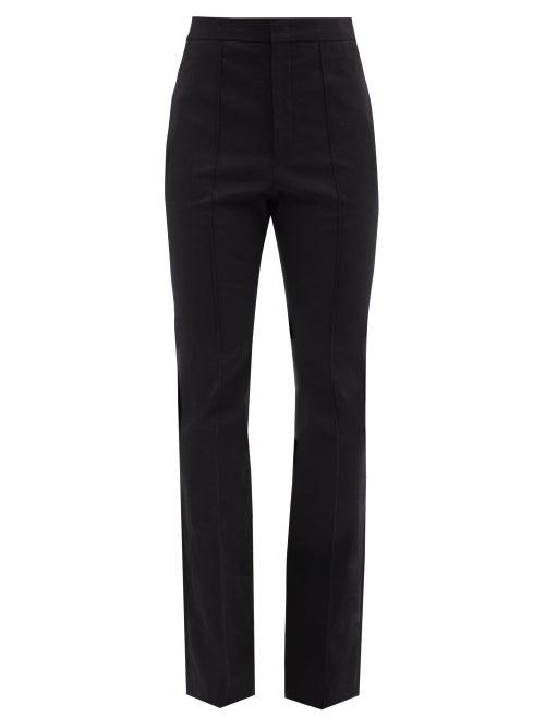 Isabel Marant - Livelyo Cotton-blend Crepe Bootcut Trousers - Womens - Black