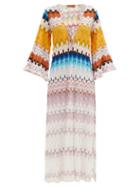 Matchesfashion.com Missoni - Lace-up Stripe-knitted Kaftan - Womens - Multi
