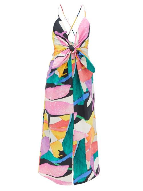 Mara Hoffman - Lolita Deltoria-print Organic-cotton Poplin Dress - Womens - Multi