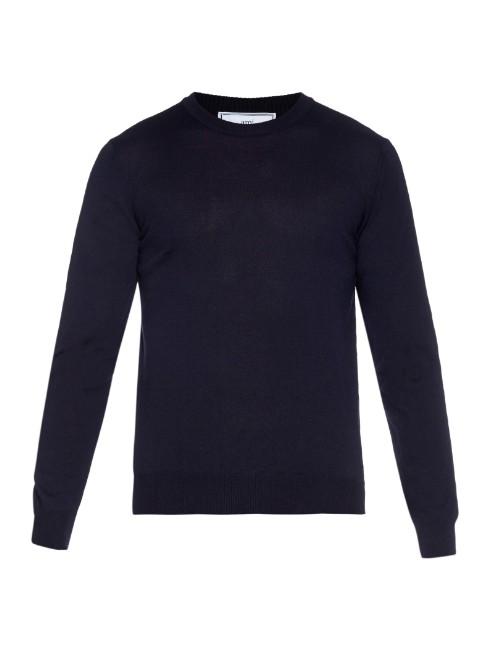 Ami Crew-neck Fine-knit Wool Sweater