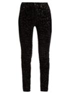 Saint Laurent Flocked Velvet Leopard-print Jeans