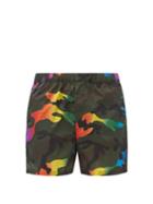 Matchesfashion.com Valentino - Camouflage-print Swim Shorts - Mens - Multi