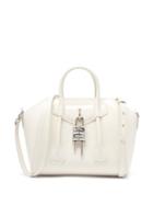 Ladies Bags Givenchy - Antigona Lock Mini Leather Bag - Womens - White