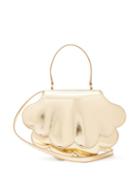 Matchesfashion.com Simone Rocha - Flower Bean Patent Leather Clutch Bag - Womens - Gold