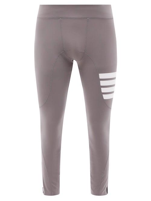 Thom Browne - Four-bar Jersey Compression Tights - Mens - Grey