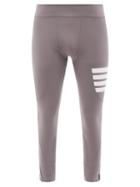 Thom Browne - Four-bar Jersey Compression Tights - Mens - Grey