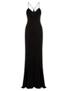 Galvan Diamond Cut-out Crepe Gown