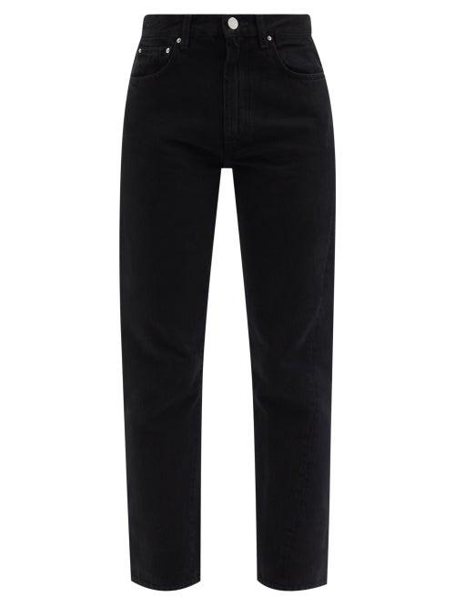 Totme - Twisted-seam Cropped Jeans - Womens - Black
