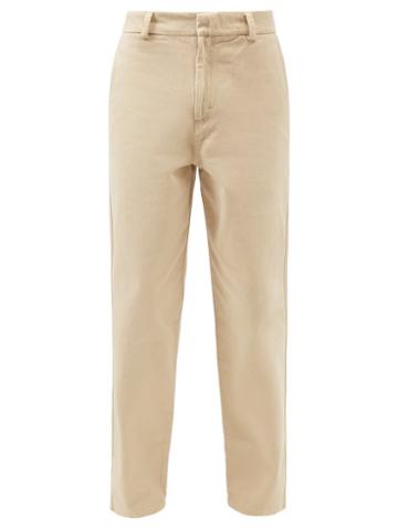 Another Aspect - Organic Cotton-twill Trousers - Mens - Beige