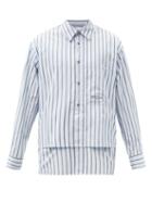 Matchesfashion.com Wooyoungmi - Layered Striped Cotton-poplin Shirt - Mens - Blue