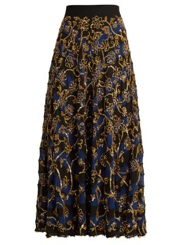 Altuzarra Vollotta Sequin-embellished Silk Skirt