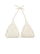 She Made Me Essential Crochet Triangle Bikini Top
